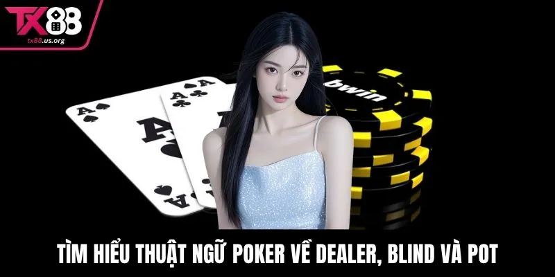 Tìm hiểu thuật ngữ poker về dealer, blind và pot